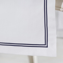 Gül Güler 2 Sıra Pikolu Masa Bandı 50x180 Lacivert - Gül Güler