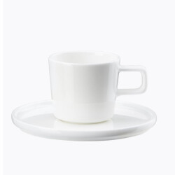 Asa Selection Tabaklı Beyaz Espresso Fincanı 01AS-2030013 - Asa Selection