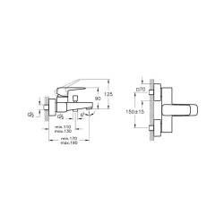 Vitra Artema Root Square Banyo Bataryası Krom A42737 - 2