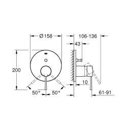 Grohe Essence Ankastre Banyo Bataryası 24058GL1 - 4