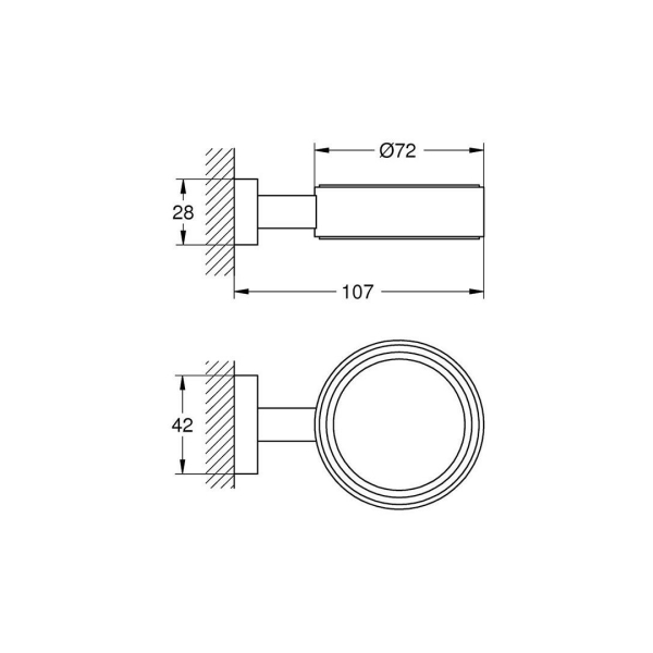 Grohe Essentials Cube Sabunluk ve Diş Fırçalık Tutacağı 40508001 - 2