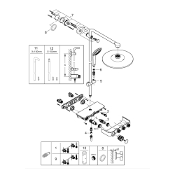 Grohe Euphoria SmartControl 310 Duo Duvara Monte Termostatik Bataryalı Duş Sistemi 26507GN0 - 3