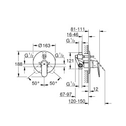 Grohe Eurosmart Cosmopolitan Tek Kumandalı Banyo Bataryası 32879000 - 2