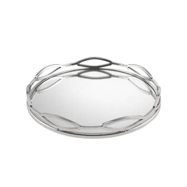Paşabahçe Glance Metal Yuvarlak Tepsi 38x38x5 cm - 1