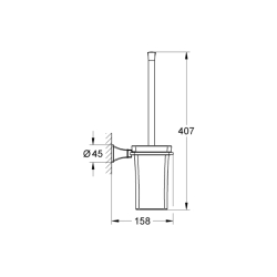 Grohe Grandera Tuvalet Fırçalığı Krom 40632000 - 2