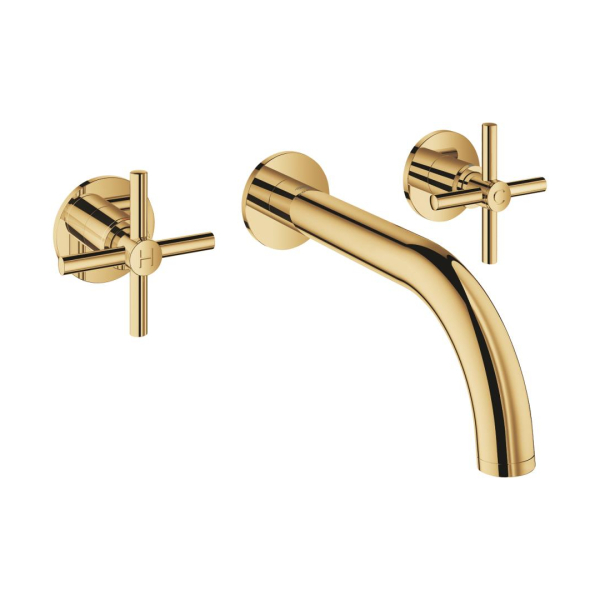 Grohe Atrio 3 Delikli Duvardan Lavabo Bataryası M-Boyut 20661GL0 - 1