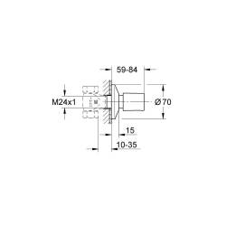 Grohe Bau Cosmopolitan Ankastre Stop Valf Cool Sunrise 19917GL0 - 3