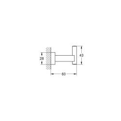 Grohe Eurocube Bornoz Askısı SuperSteel 40511DC1 - 2