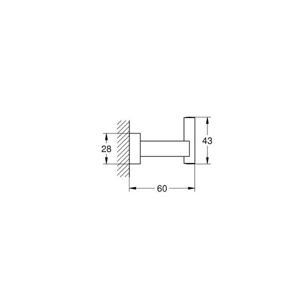 Grohe Eurocube Bornoz Askısı SuperSteel 40511DC1 - 2