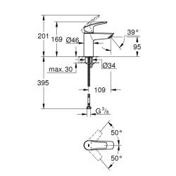 Grohe Eurosmart Lavabo Bataryası S-Boyut Krom 32467003 - 5