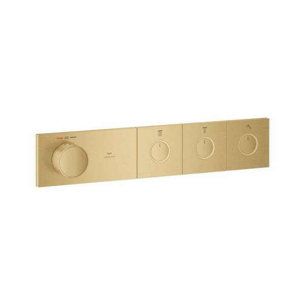 Grohe Grohtherm Aqua Tiles 3 Valfli Akış Kontrollü Ankastre Termostatik Duş Bataryası Br. Cool Sunrise 106866GN00 - 1