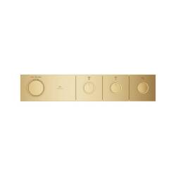 Grohe Grohtherm Aqua Tiles 3 Valfli Akış Kontrollü Ankastre Termostatik Duş Bataryası Br. Cool Sunrise 106866GN00 - 3
