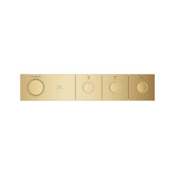 Grohe Grohtherm Aqua Tiles 3 Valfli Akış Kontrollü Ankastre Termostatik Duş Bataryası Br. Cool Sunrise 106866GN00 - 3
