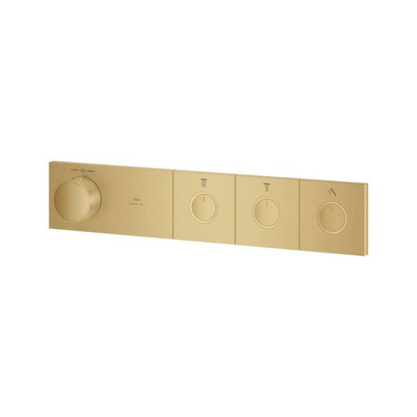 Grohe Grohtherm Aqua Tiles 3 Valfli Akış Kontrollü Ankastre Termostatik Duş Bataryası Br. Cool Sunrise 106866GN00 - 4