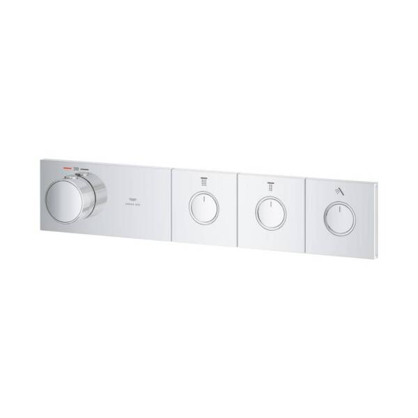 Grohe Grohtherm Aqua Tiles 3 Valfli Akış Kontrollü Ankastre Termostatik Duş Bataryası Krom 1068660000 - 4