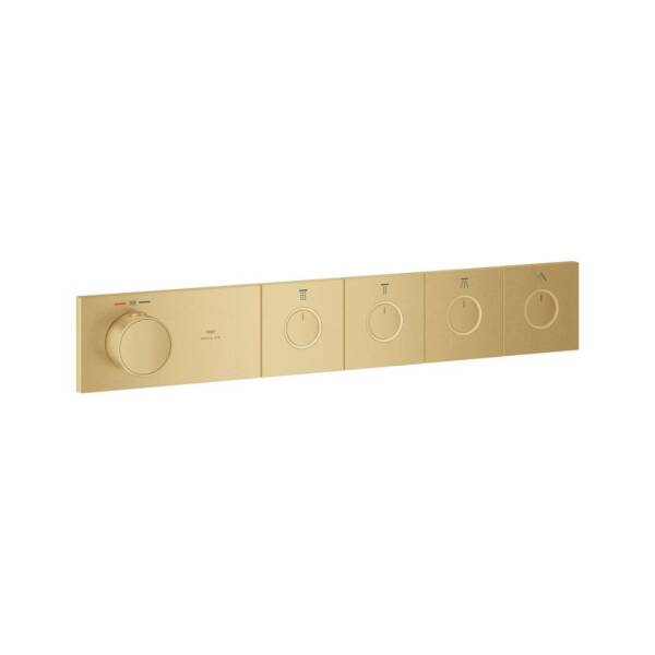 Grohe Grohtherm Aqua Tiles 4 Valfli Akış Kontrollü Ankastre Termostatik Duş Bataryası Br. Cool Sunrise 106867GN00 - 1