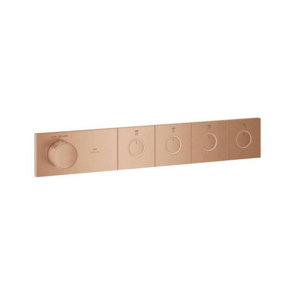 Grohe Grohtherm Aqua Tiles 4 Valfli Akış Kontrollü Ankastre Termostatik Duş Bataryası Br. Warm Sunset 106867DL00 - 1