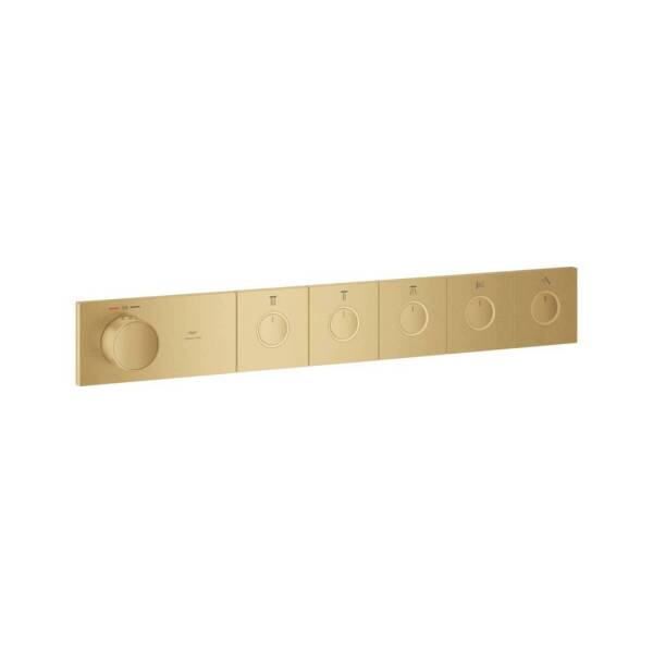 Grohe Grohtherm Aqua Tiles 5 Valfli Akış Kontrollü Ankastre Termostatik Duş Bataryası Br. Cool Sunrise 106868GN00 - 1
