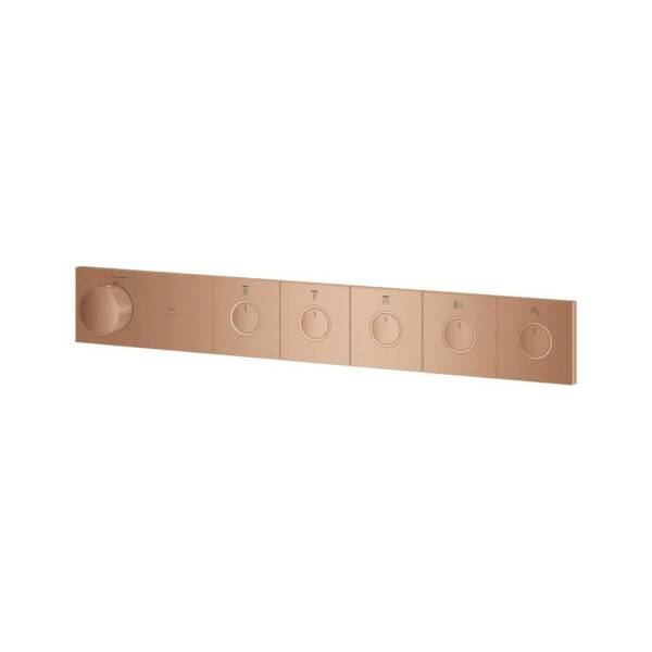 Grohe Grohtherm Aqua Tiles 5 Valfli Akış Kontrollü Ankastre Termostatik Duş Bataryası Br. Warm Sunset 106868DL00 - 4