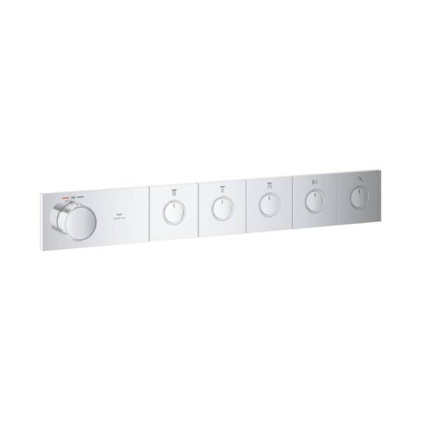 Grohe Grohtherm Aqua Tiles 5 Valfli Akış Kontrollü Ankastre Termostatik Duş Bataryası Krom 1068680000 - 1