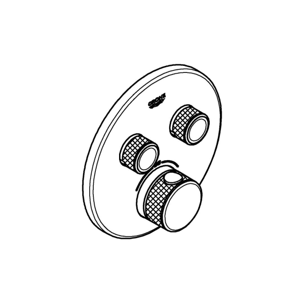 Grohe Grohtherm Smartcontrol Çift Valfli Akış Kontrollü Ankastre Termostatik Duş Bataryası 29119GN0 - 2