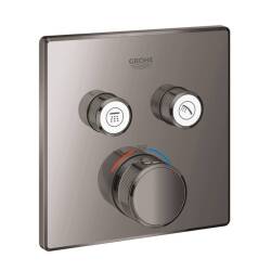 Grohe Grohtherm Smartcontrol Çift Valfli Akış Kontrollü Ankastre Termostatik Duş Bataryası Hard Graphite 29124A00 - 2