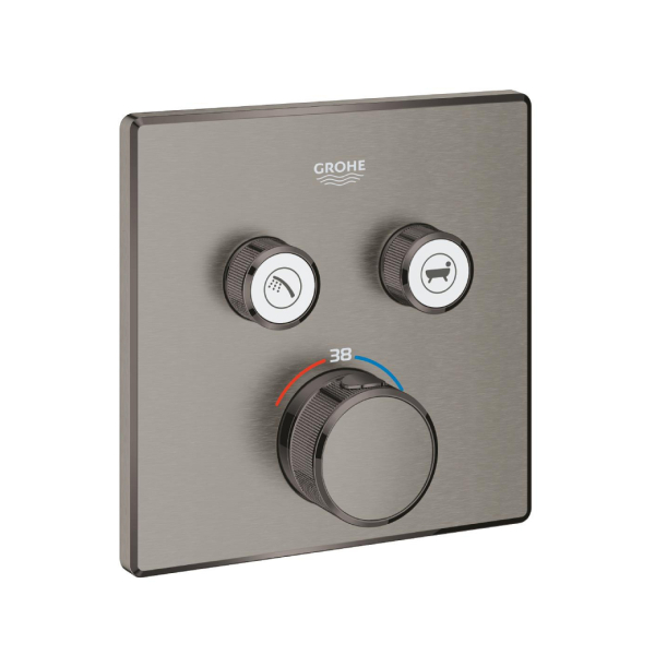 Grohe Grohtherm Smartcontrol Çift Valfli Akış Kontrollü Ankastre Termostatik Duş Bataryası 29124AL0 - 1