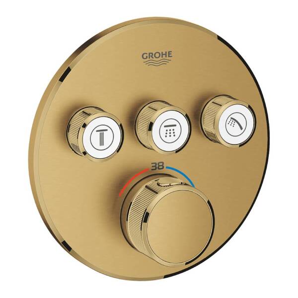 Grohe Grohtherm Smartcontrol Üç Valfli Akış Kontrollü Ankastre Termostatik Duş Bataryası 29121GN0 - 1