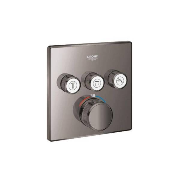 Grohe Grohtherm Smartcontrol Üç Valfli Akış Kontrollü Ankastre Termostatik Duş Bataryası 29126A00 - 1
