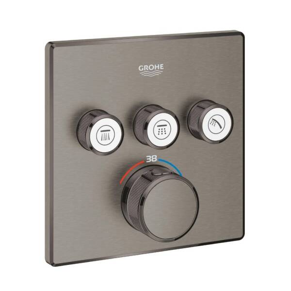 Grohe Grohtherm Smartcontrol Üç Valfli Akış Kontrollü Ankastre Termostatik Duş Bataryası 29126AL0 - 1