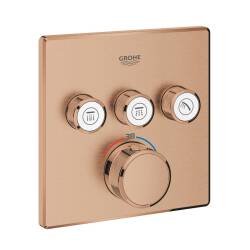 Grohe Grohtherm Smartcontrol Üç Valfli Akış Kontrollü Ankastre Termostatik Duş Bataryası 29126DL0 - 1