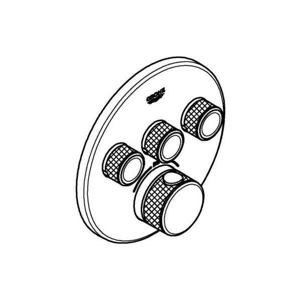 Grohe Grohtherm Smartcontrol Üç Valfli Akış Kontrollü Ankastre Termostatik Duş Bataryası Warm Sunset 29121DA0 - 3