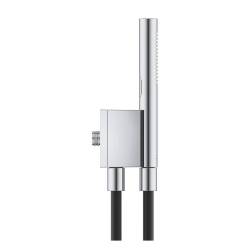 Grohe Rainshower Aqua Manyetik Duvar Askılı El Duşu Seti 2 Akışlı Krom+Siyah 105006KI00 - 3