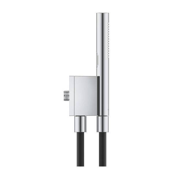 Grohe Rainshower Aqua Manyetik Duvar Askılı El Duşu Seti 2 Akışlı Krom+Siyah 105006KI00 - 3