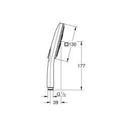 Grohe Rainshower Smartactive 130 Cube El Duşu 3 Akışlı Brushed Cool Sunrise 26582GN0 - 5