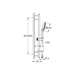 Grohe Rainshower Smartactive 130 Cube Sürgülü Duş Seti 3 Akışlı 26587000 - 2