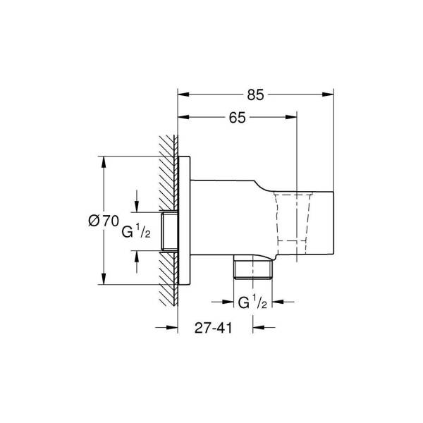 Grohe Relexa Duş Çıkış Dirseği El Duş Askılı 28628001 - 4
