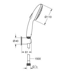 Grohe Tempesta 110 El Duşu Seti 3 Akışlı Rain Jet Massage 26920003 - 4