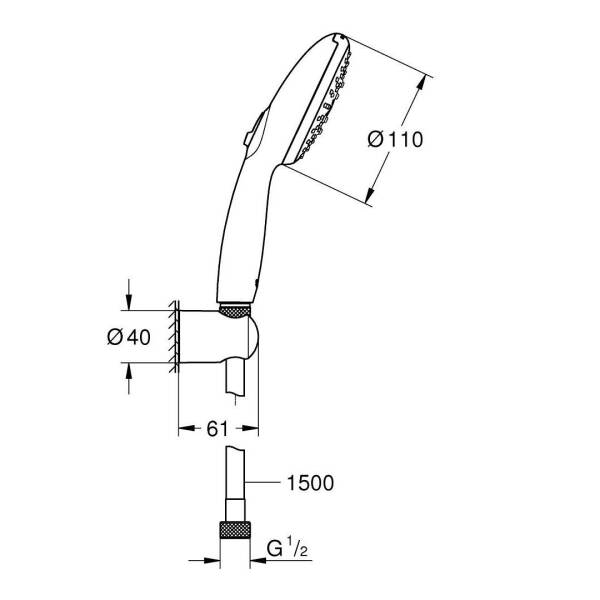 Grohe Tempesta 110 El Duşu Seti 3 Akışlı Rain Jet Massage 26920003 - 4