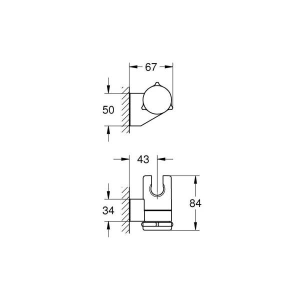 Grohe Tempesta Hareketli El Duşu Askısı 27595001 - 4