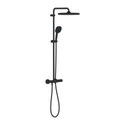 Grohe Tempesta System 250 Cube Duvara Monte Termostatik Bataryalı Duş Sistemi Mat Siyah 266892431 - 1