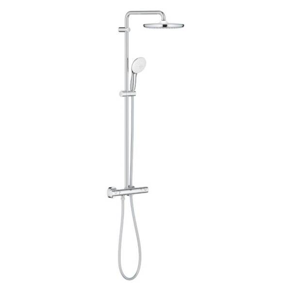 Grohe Tempesta System 250 Duvara Monte Termostatik Bataryalı Duş Sistemi Krom 26670001 - 1