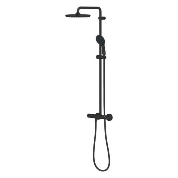 Grohe Tempesta System 250 Duvara Monte Termostatik Bataryalı Duş Sistemi Mat Siyah 266702431 - 4