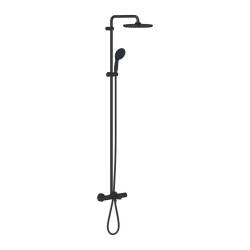 Grohe Tempesta System 250 Duvara Monte Termostatik Bataryalı Duş Sistemi Mat Siyah 266722431 - 1