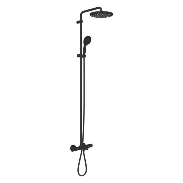 Grohe Tempesta System 250 Duvara Monte Termostatik Bataryalı Duş Sistemi Mat Siyah 266722431 - 2