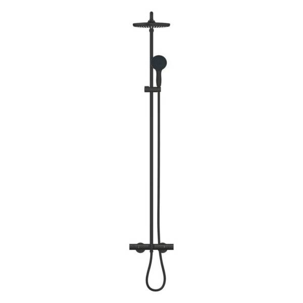 Grohe Tempesta System 250 Duvara Monte Termostatik Bataryalı Duş Sistemi Mat Siyah 266722431 - 3