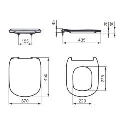 Ideal Standard Tesi Yavaş Kapanan Klozet Kapağı Thin - 2