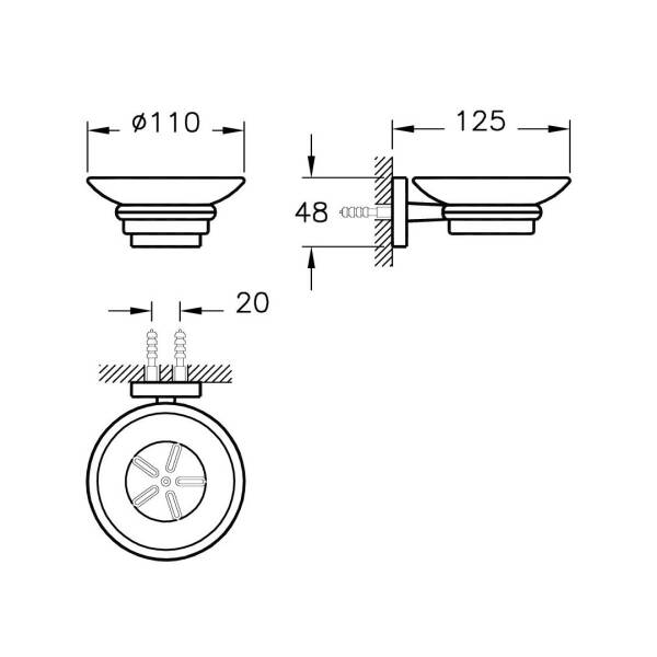 VitrA Q-Line Sabunluk Krom A44992 - 3