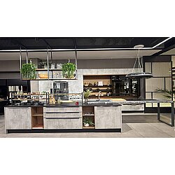 Lineadecor Etna Beton Gri / Terra Ahşap Cilalı Açık Kestane (TEŞHİR) - Lineadecor