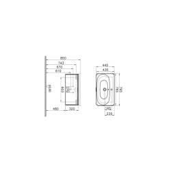 Vitra Nest Trendy Lavabo Dolabı 80 cm Tek Çekmeceli Hareli Doğal Ahşap 56138 - 2